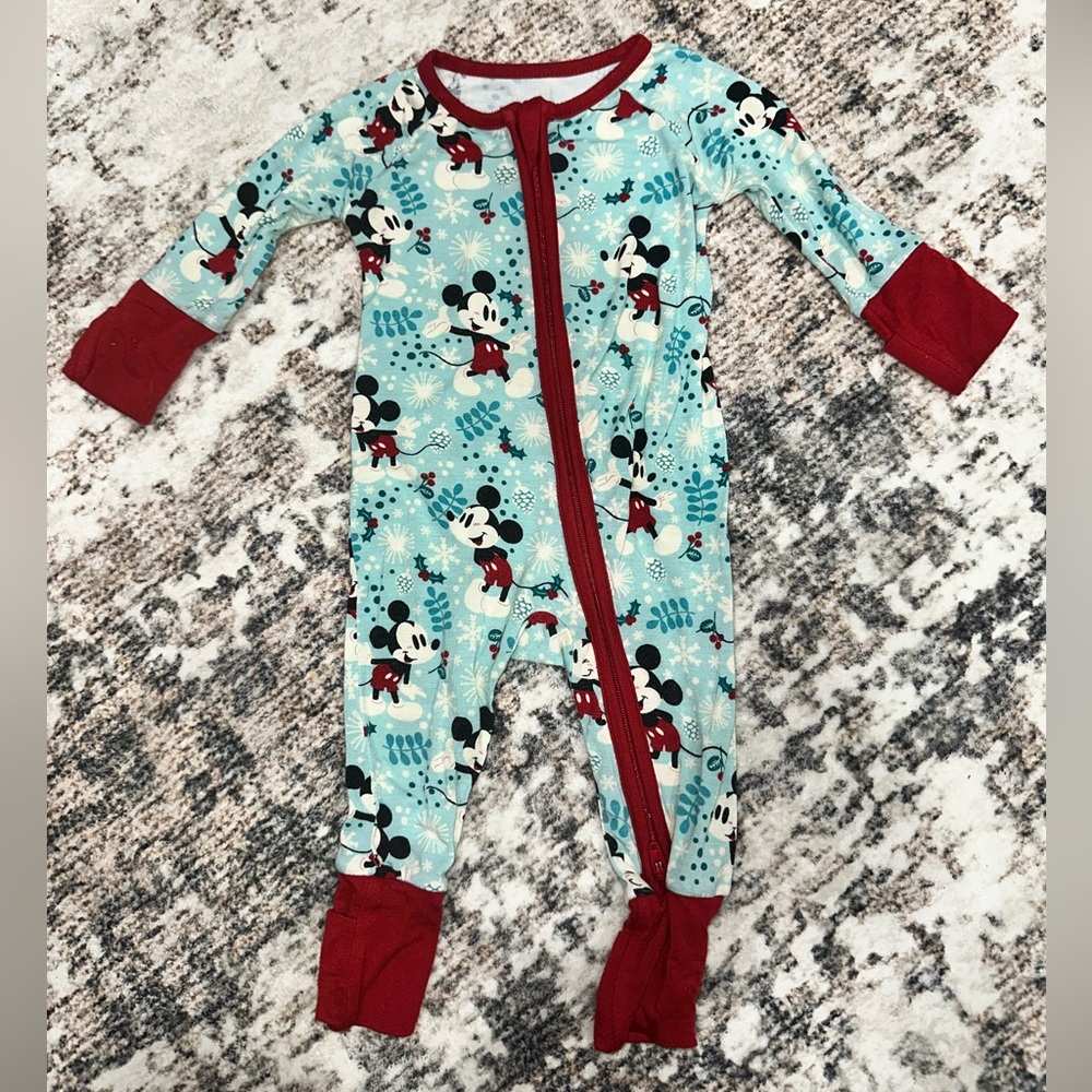 Little Sleepies Newborn Zippy Sleeper Christmas Disney Mickey